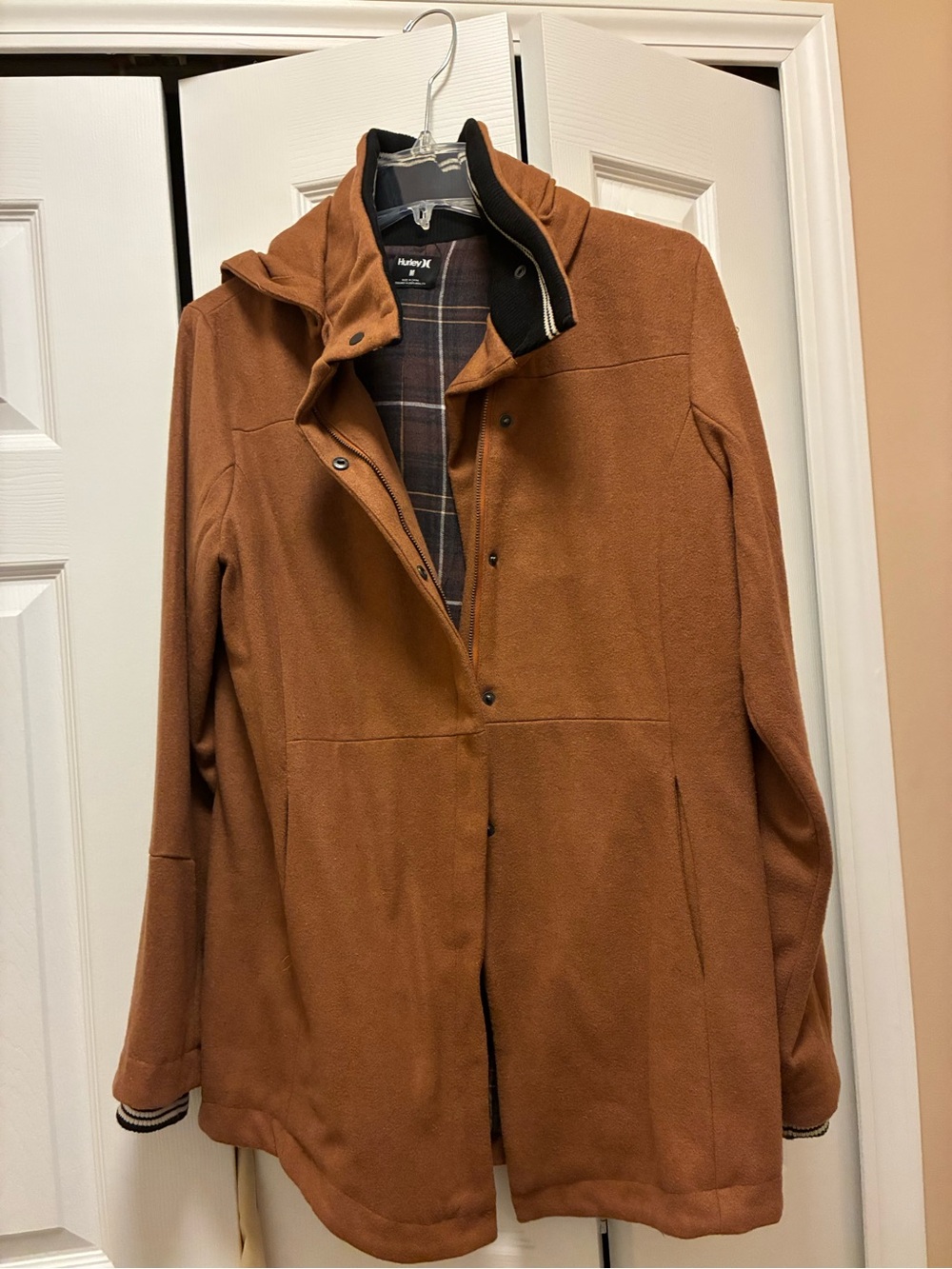 Hurley Women’s Brown/Carmen Hooded wool Jacket